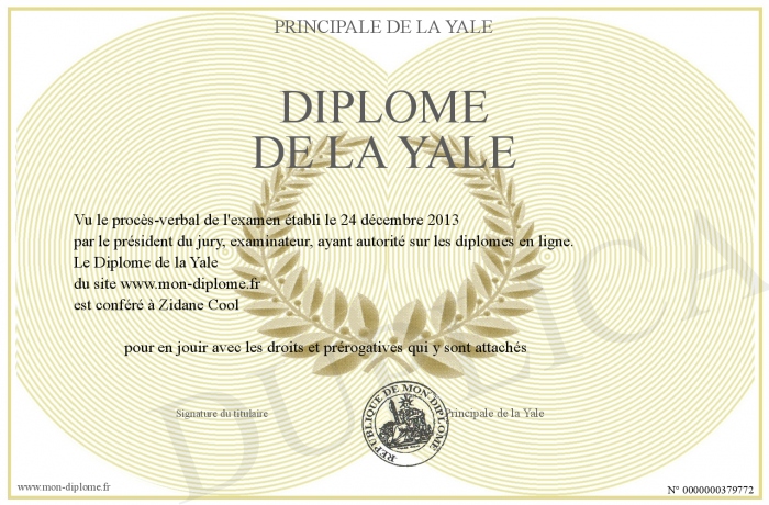 diplome yale